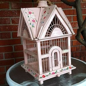 Handpainted wooden birdhouse
